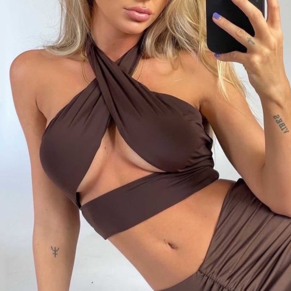 Tiger mist brown Archie top